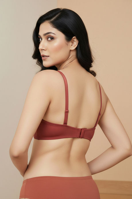 Zivame Padded Regular Wired 3/4th Coverage Strapless Bra - Burnt Brick — image 2